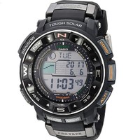 CASIO 卡西欧 PRO TREK系列 PRW-2500-1 男士太阳能手表 灰盘 黑色塑料表带 圆形