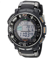 CASIO 卡西欧 PRO TREK系列 PRW-2500-1 男士太阳能手表 灰盘 黑色塑料表带 圆形