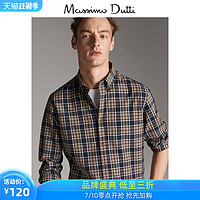 Massimo Dutti  00128144710 男士 修身款格纹棉质衬衫