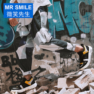 微笑先生（MR SMILE）运动休闲学生韩版潮流百搭嘻哈男板鞋黑色39