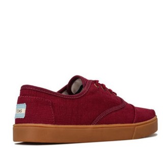 Toms 汤姆斯 Cordones Canvas Cupsole 男士休闲鞋 Burgundy UK7