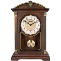 威灵顿座钟    钟表客厅欧式复古实木报时台钟玄关创意摇摆钟T20240