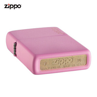 美国进口 之宝（zippo）防风煤油打火机不含油 238ZL 粉红哑漆商标 品牌直供原装正版