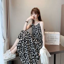 DONGZHOUYALI 东洲雅莉 吊带碎花连衣裙