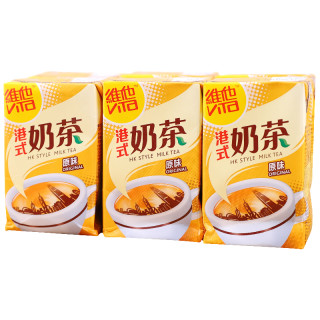 香港进口茶饮料vita维他原味港式奶茶港版锡兰红茶饮品250ml6盒