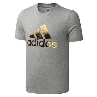 Adidas阿迪达斯短袖男2020夏季新款金标灰色休闲T恤运动服FN1740