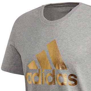 Adidas阿迪达斯短袖男2020夏季新款金标灰色休闲T恤运动服FN1740