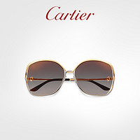 Cartier卡地亚Trinity系列太阳眼镜 抛光镀金镀铂 方形镜片