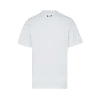 MSGM 白色棉质卡通趣味印花图案装饰设计 男士圆领短袖T恤