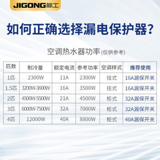 空调漏电开关32A 86型2匹3匹柜机漏电保护器热水器漏保开关家用断路器暗 86型珍珠白漏保32A