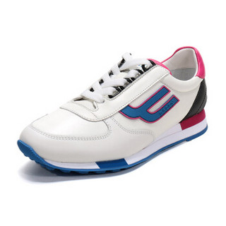 BALLY 巴利 女士白色蓝色多色皮质系带运动鞋 GAVINIA M F 07 6226128 2/35码