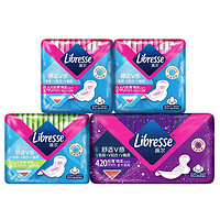 薇尔 Libresse 卫生巾日夜组合V感系列4包34片 （送维达抽纸一箱）