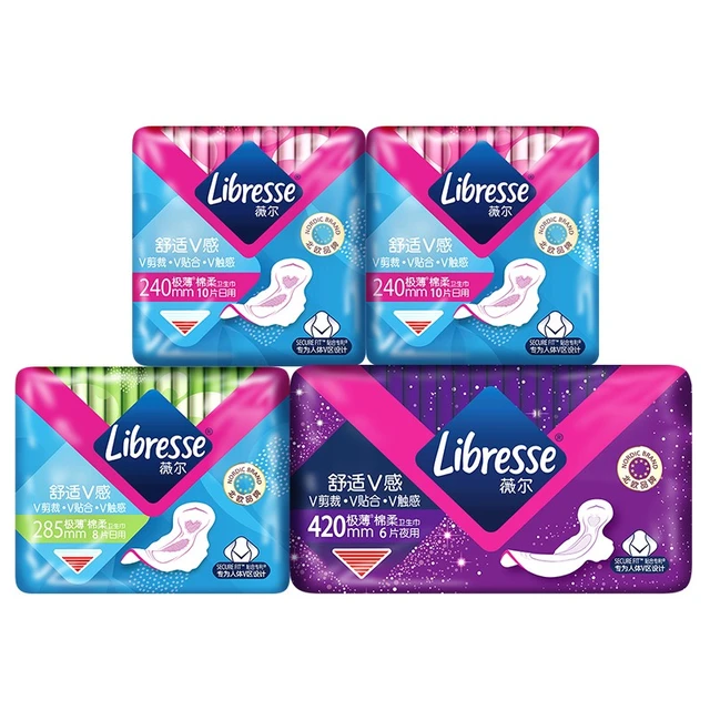 Libresse  舒适V感卫生巾套装 (日用24cm+日用28cm+夜用42cm)