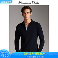 Massimo Dutti 男装 棉质长袖 POLO 衫上衣 00707358401