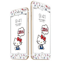 Hello Kitty 苹果8Plus钢化膜 iPhone8Plus碳纤维软边彩膜手机保护贴膜 童真凯蒂猫