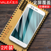 瓦力（VALEA） 华为nova青春版钢化膜 全屏钢化膜 高清防爆手机保护贴膜屏幕膜 白色
