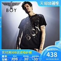 BOY LONDON旗舰潮牌烫金老鹰短袖男女情侣款boyT恤潮B192NC404502