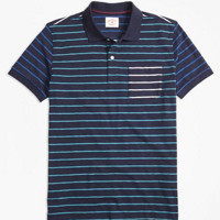 Brooks Brothers 布克兄弟 翻领条纹休闲polo衫