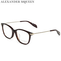 亚历山大·麦昆Alexander McQueen kering eyewear男女光学镜 板材镜框金属腿 AM0094OA-004 哈瓦那镜框 53mm