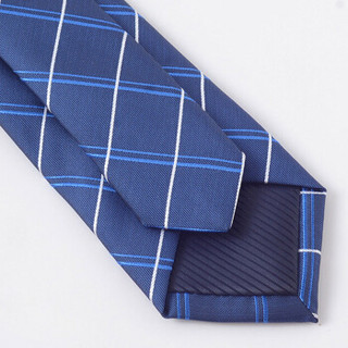 俞兆林 男士领带正装商务结婚新郎礼盒装经典 领带条纹 蓝白格