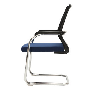 中伟（ZHONGWEI）电脑椅会议椅家用弓形椅职员办公椅洽谈会客椅子-蓝色