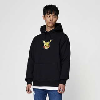 PULL&BEAR 09596846 皮卡丘刺绣 男士连帽运动衫