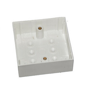 鸿雁 (HONYAR) PVC明盒 开关插座底盒 86型接线盒 白色 (20个)