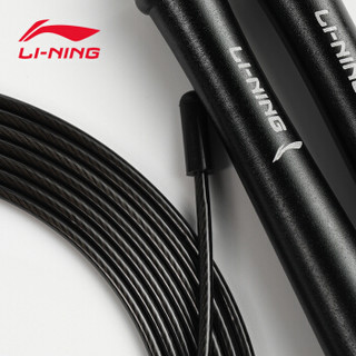 LI-NING 李宁 专业竞速跳绳 加重手柄带轴承拳击跳神钢丝无负重成人减不计数家用中考专用体育肥运动健身器材 770黑-京东