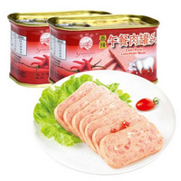 greatwall BRAND 长城牌 午餐肉 优质香辣罐头 198g*2罐 *10件