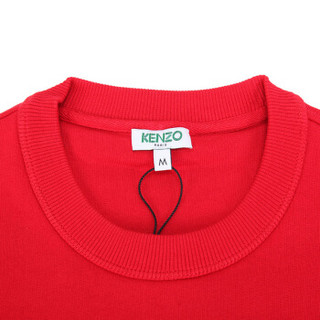 高田贤三 KENZO 男士棉质圆领卫衣运动衫中红色LOGO图案 F86 5SW000 4MD 21 M码