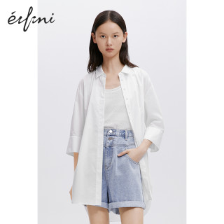 伊芙丽2020新款秋装韩版白色衬衣女士衬衫1B6223161