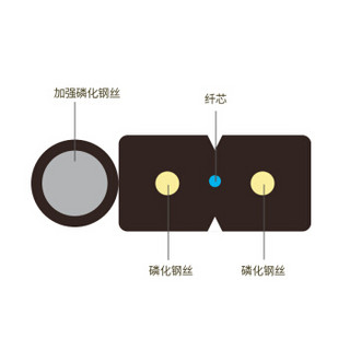 汤湖PW001 室外自承式单芯皮线光缆 1芯室外皮线光缆网线电信级1000m