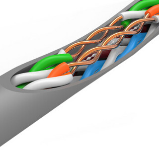 Tencia(TC) 广州腾达 超五类网线 【福禄克版】0.51±0.02无氧铜线芯 高速5类网线 100米灰色 TC-5100h