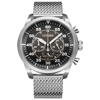 CITIZEN 西铁城 CA4210-59E 男士光动能手表 三眼 不锈钢编织表带