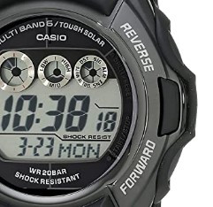CASIO 卡西欧 G-SHOCK系列 GWM530A-1 男士太阳能手表 46mm 灰色 黑色树脂带 圆形