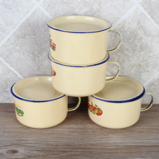 饭缸子 老式泡面杯带盖大号搪瓷口缸快餐杯便当盒食堂饭经