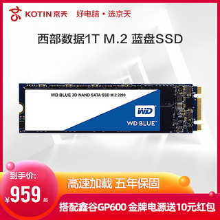 WD/西部数据 蓝盘 1T SSD台式机笔记本m.2固态硬盘