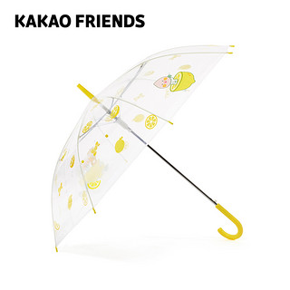 KAKAO FRIENDS 柠檬透明长柄雨伞小巧清新男女学生伞