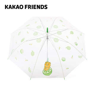 KAKAO FRIENDS 柠檬透明长柄雨伞小巧清新男女学生伞