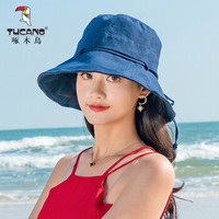 啄木鸟 TUCANO 帽子女款夏季渔夫帽休闲潮流韩版遮阳帽防晒帽Y1-9008 蓝色