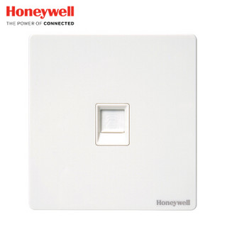 霍尼韦尔（honeywell）开关插座面板 一位电话插座 86型单联座机电话线插座 境尚系列 白色