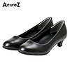 AcureZ日本职业正装通勤面试低跟舒适工作女鞋AO-15670 黑色 39