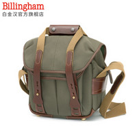 白金汉（Billingham）107 经典系列 单肩摄影包 一机三镜一闪（灰绿色/巧克力色皮 尼龙款）