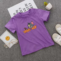 宝宝短袖T恤夏季棉衫  紫色猫鼠 90