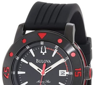 BULOVA  宝路华 MARINE STAR 98B164 男款腕表 44mm 黑色 黑色 橡胶