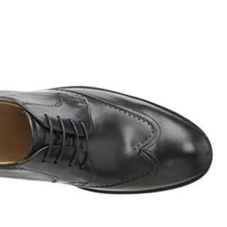 ecco 爱步 Canberra Wingtip Oxford 男款真皮休闲鞋 Black Eu39