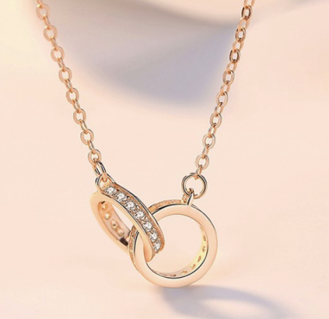 kristenjudis925银双环项链