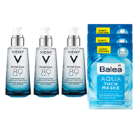 Vichy 薇姿面部护肤套装 (89号精华露 50ml*3件+Balea芭乐雅面膜 3片)