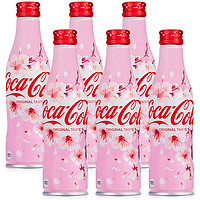 Coca-Cola樱花可乐汽水纪念收藏铝罐250ml*6 *2件