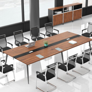 圣黎办公室会议桌长桌简约现代小型板式培训办公桌椅八字脚会议桌60米